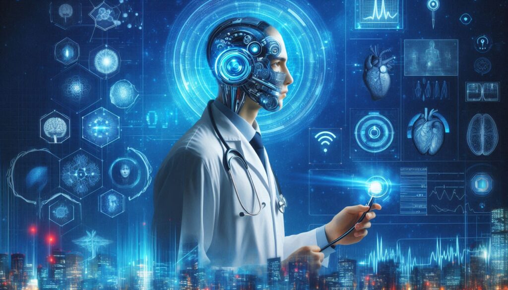 医療用AI技術を搭載したロボット医師と先端医療データのインターフェース