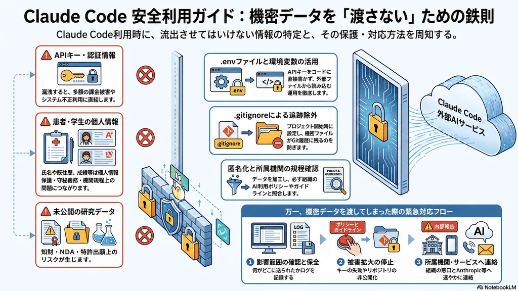 Claude Code利用時に機密データを渡さないための安全利用ガイド